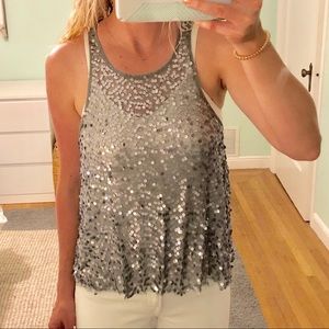 Free people sequin racerback tank